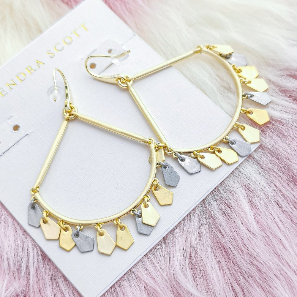 Kendra Scott Mixed Metal Sydney Drop Earrings - Picture 3 of 3